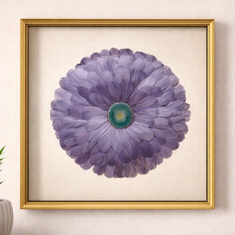 Ratios Purple Feather Agate Wall Frame