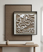 Load image into Gallery viewer, Modern 3D Abstract Textured Wall Art – Beige &amp; White Contemporary Framed Décor