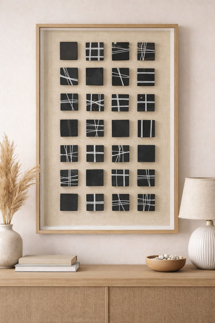 RATIOS Abstract Grid Wall Art – Monochrome Balance