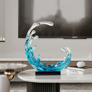 Resin Wave Abstract Sculpture (Large)