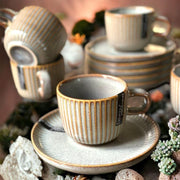 Cup & Saucer Set Green (Set Of 6)