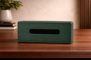 RA Elegant Green Leather Tissue Box Cover