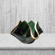 RA Black  clear glass candle holder