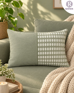 Load image into Gallery viewer, Sage Green Dual-Texture Cushion Cover