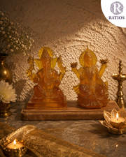 Divine Ganesha & Lakshmi Decorative Idol Set
