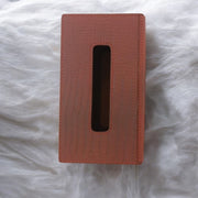 RA Classic Brown Leather Tissue Box