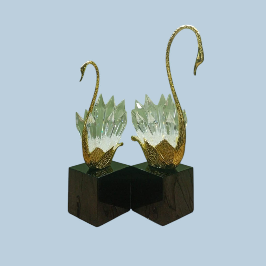 RA Crystal Swan Decor (Set of 2)