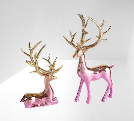 RA Couple Reindeer Figurine Statue