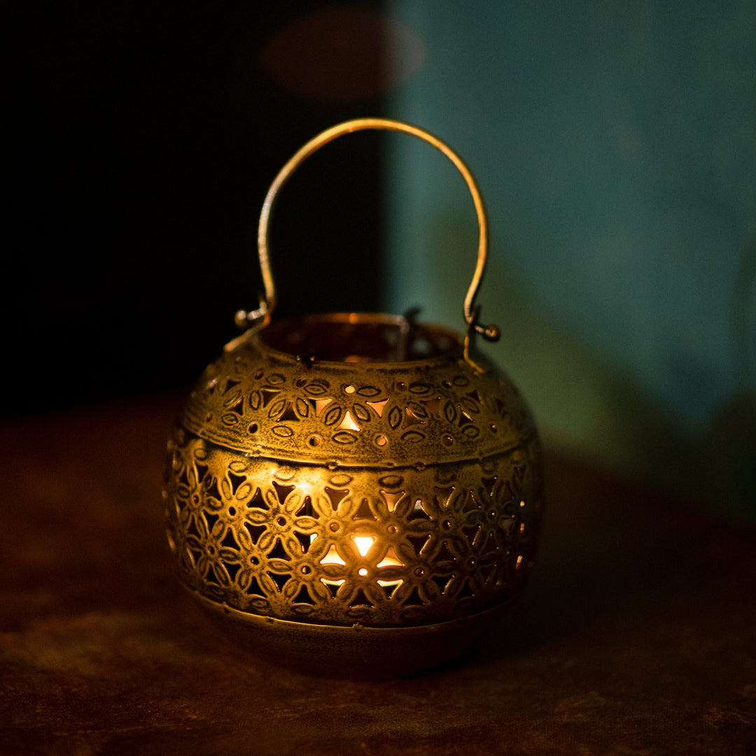 Metal Candle Holder Round