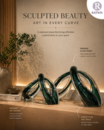 Load image into Gallery viewer, Sculpted Glass Loop Décor – Modern Abstract Art Statement (Premium Finish)