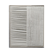 Ratios Dual-Texture Fabric Wall Frame – Modern Neutral Art