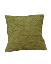 🌿 Olive Green Geometric Textured Cushion Cover&nbsp;