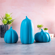Decorative Pumpkin Accent Set – Set of 3 (Blue)