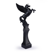 Ratios Black Pegasus Sculpture – Luxury Winged Horse Statement Décor