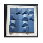 Load image into Gallery viewer, RATIOS Modern Blue Geometric 3D Wall Art Frame