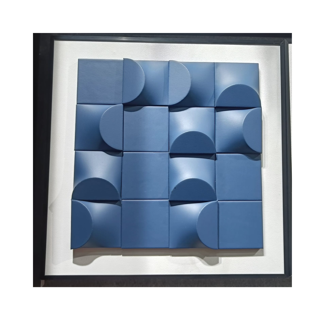 RATIOS Modern Blue Geometric 3D Wall Art Frame