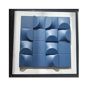 RATIOS Modern Blue Geometric 3D Wall Art Frame