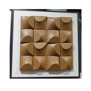 🟤 Ratios 3D Geometric Wall Art – Modern Sculptural Panel