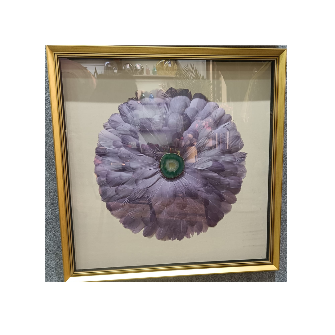 Ratios Purple Feather Mandala Wall Frame