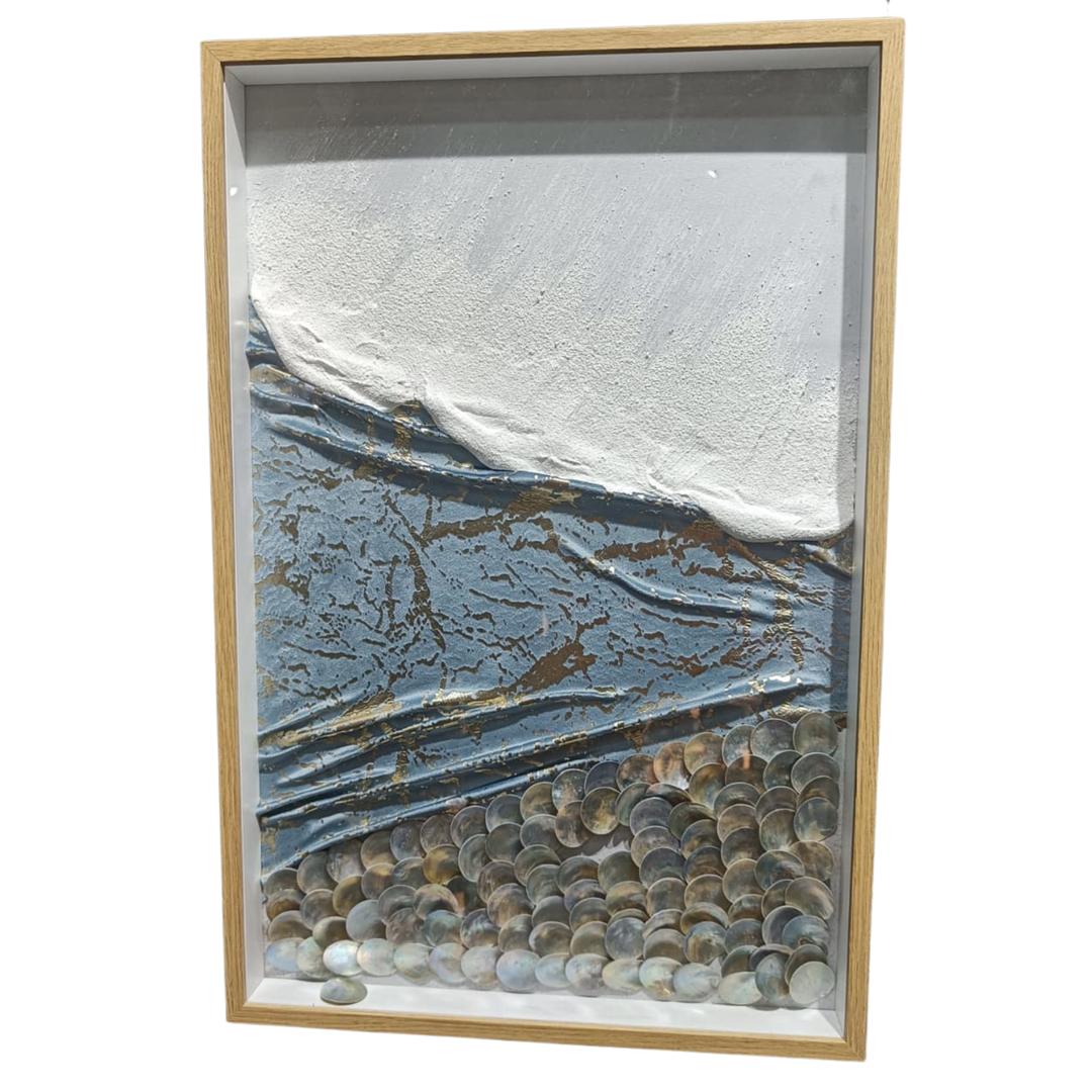 Ratios Coastal Capiz Texture Wall Frame