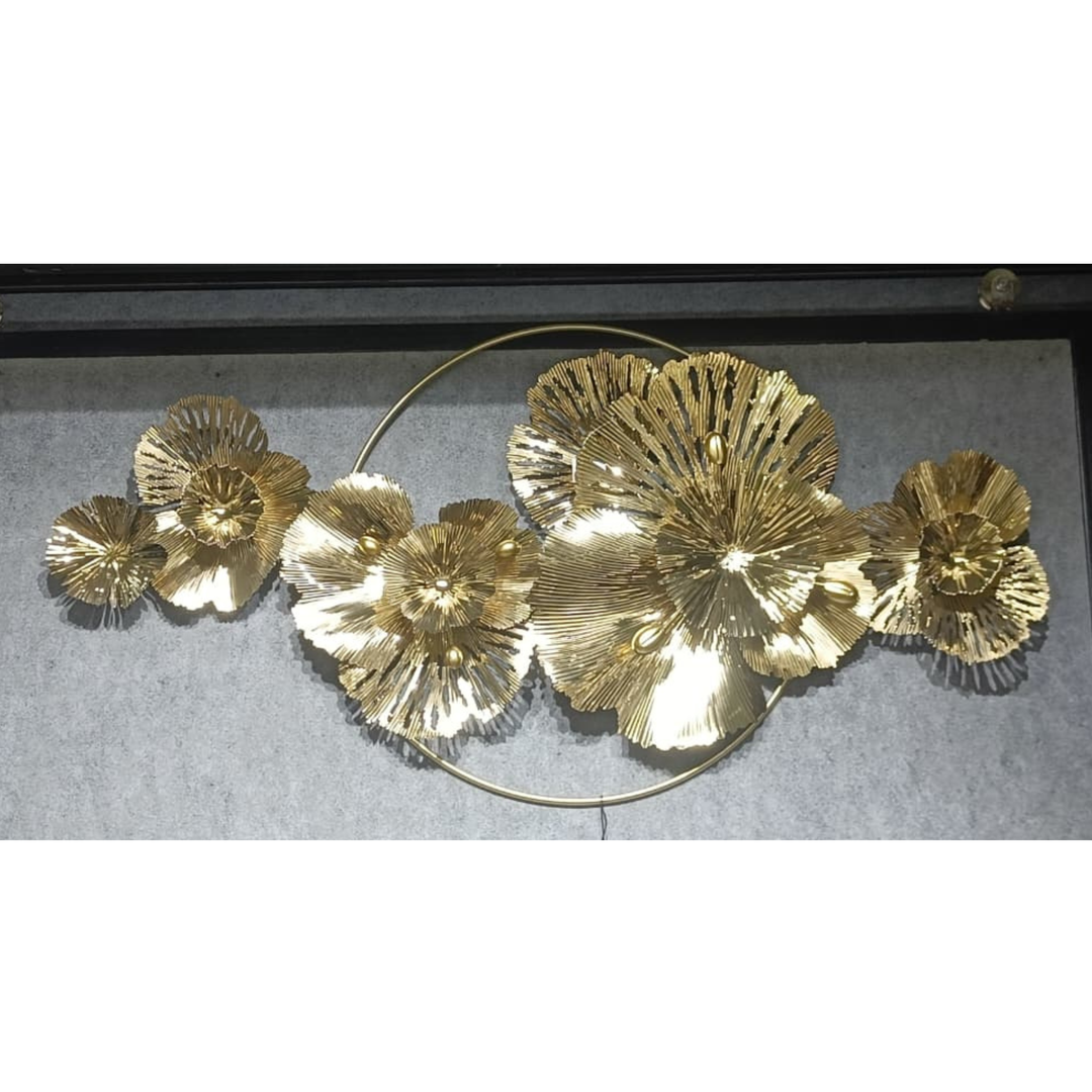 ✨ Golden Floral Metal Wall Art – Luxury Statement Décor ✨