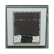 Earth Tone Textured Abstract Wall Art with Frame