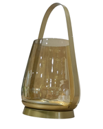 Load image into Gallery viewer, Rimal Accord Glass Candle Holder – Gold Luster Finish