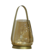 Load image into Gallery viewer, Rimal Accord Glass Candle Holder – Gold Luster Finish