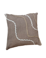 Load image into Gallery viewer, Minimal Boho Textured Cushion Cover – Neutral Wave Design
