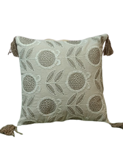 Embroidered Decorative Cushion Cover with Tassels – Premium Sofa & Living Room Decor