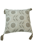 Load image into Gallery viewer, Embroidered Decorative Cushion Cover with Tassels – Premium Sofa &amp; Living Room Decor