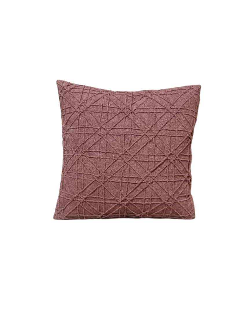 Textured Blush Geometric Cushion Cover
