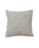 Load image into Gallery viewer, Textured Ivory Geometric Cushion Cover