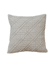 Textured Ivory Geometric Cushion Cover
