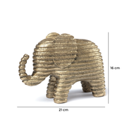 Textured Golden Elephant Decor Showpiece