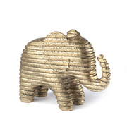 Textured Golden Elephant Decor Showpiece