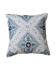 Blue Medallion Floral Decorative Cushion Cover