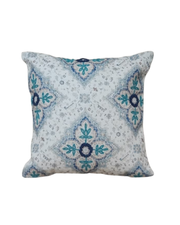 Blue Medallion Floral Decorative Cushion Cover