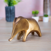 Minimal Golden Elephant Decor Showpiece