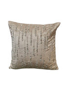 Load image into Gallery viewer, Beige Textured Cushion Cover with Vertical Sequin Lines – Elegant Sofa Accent