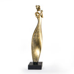 Load image into Gallery viewer, Golden Flute Lady Decor Showpiece