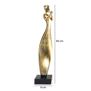 Golden Flute Lady Decor Showpiece