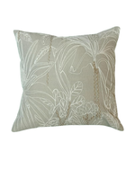 Load image into Gallery viewer, RATIOS Elegant Botanical Embroidered Cushion Cover – Sage Green