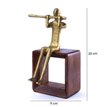 Load image into Gallery viewer, Abstract Musician Sculpture – Flute Player (Small Size)