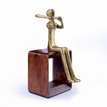 Load image into Gallery viewer, Abstract Musician Sculpture – Flute Player (Small Size)