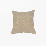 RA Beige Satin Geometric Cushion Cover