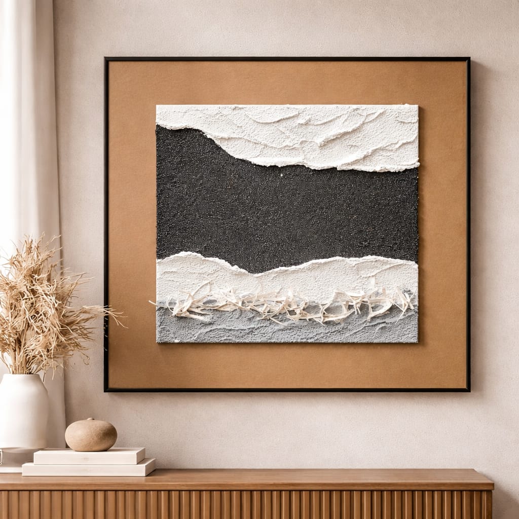 RATIOS Earth line – Textured Abstract Wall Art Frame