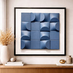 Load image into Gallery viewer, RATIOS Modern Blue Geometric 3D Wall Art Frame
