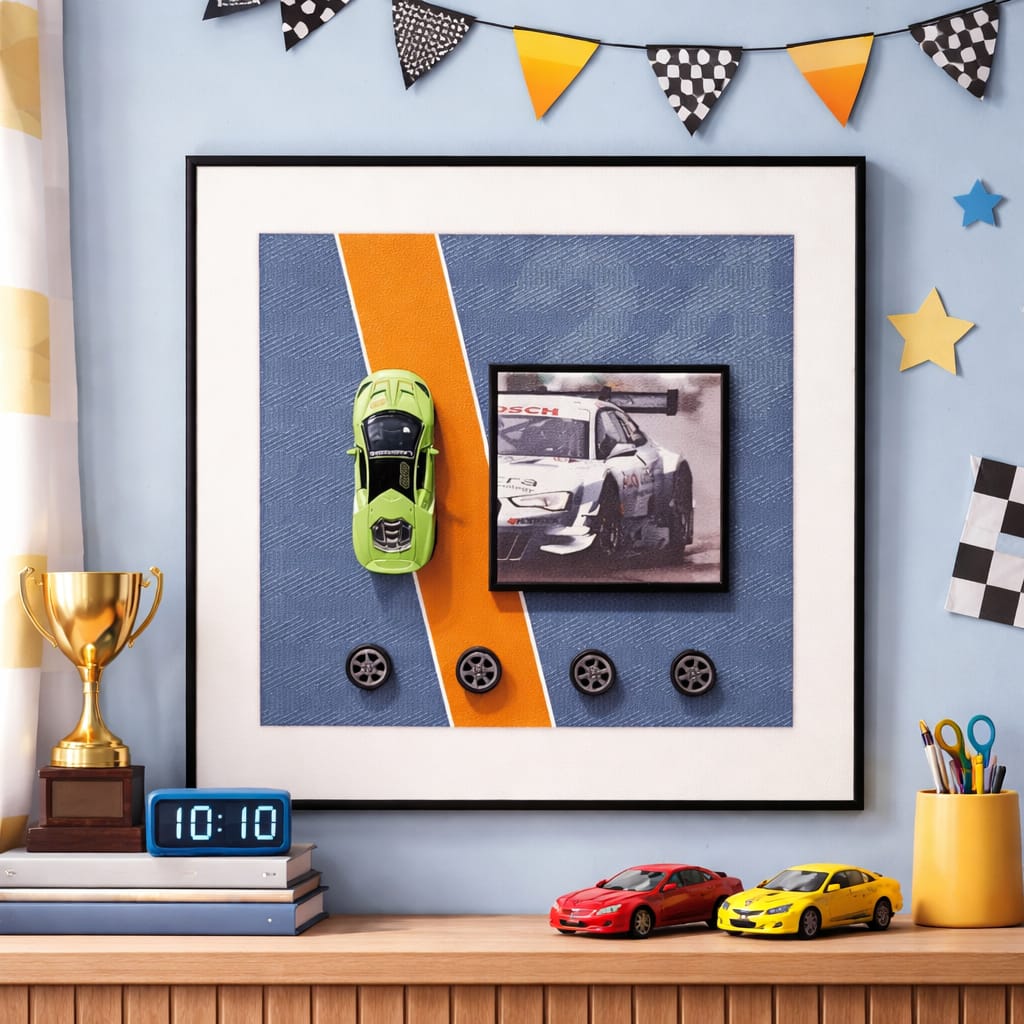 🏎️Ratios Racing Car 3D Wall Art for Kids Bedroom