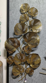 Load image into Gallery viewer, Golden Ginkgo Leaf Metal Wall Art – Luxury Wall Décor